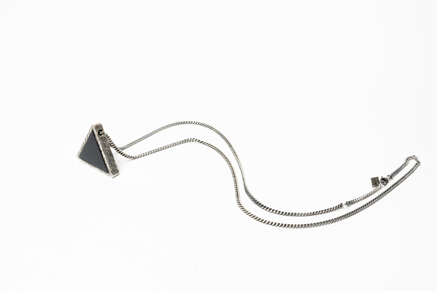 Black Obsidian Triangle Necklace